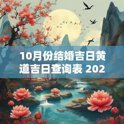 10月份结婚吉日黄道吉日查询表 2025年10月份结婚吉日一览表
