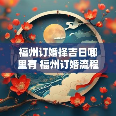 福州订婚择吉日哪里有 福州订婚流程最全详细清单