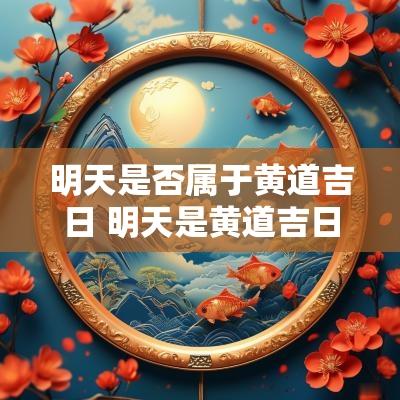 明天是否属于黄道吉日 明天是黄道吉日吗适合出行吗