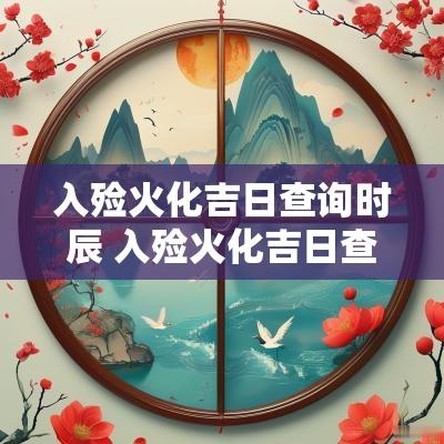 入殓火化吉日查询时辰 入殓火化吉日查询表