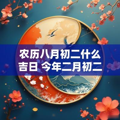 农历八月初二什么吉日 今年二月初二是个吉日吗