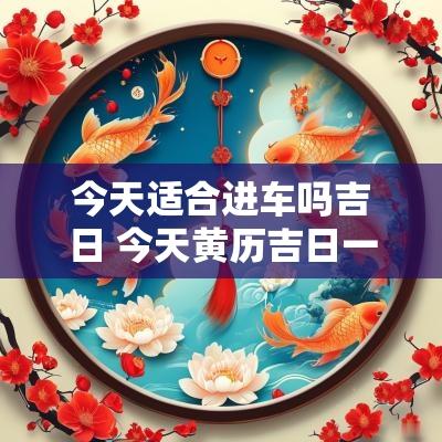 今天适合进车吗吉日 今天黄历吉日一览表