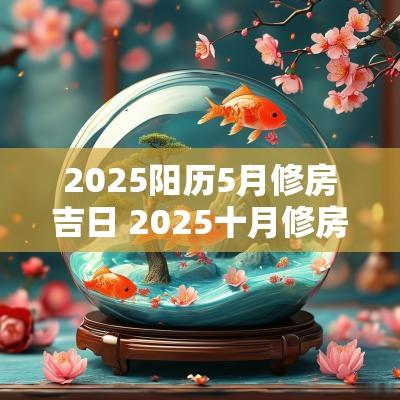 2025阳历5月修房吉日 2025十月修房吉日查询