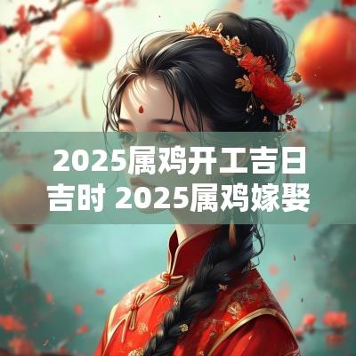 2025属鸡开工吉日吉时 2025属鸡嫁娶吉日查询