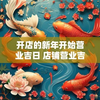 开店的新年开始营业吉日 店铺营业吉日