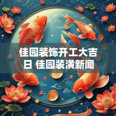 佳园装饰开工大吉日 佳园装潢新闻