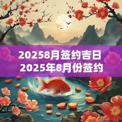 20258月签约吉日 2025年8月份签约吉日