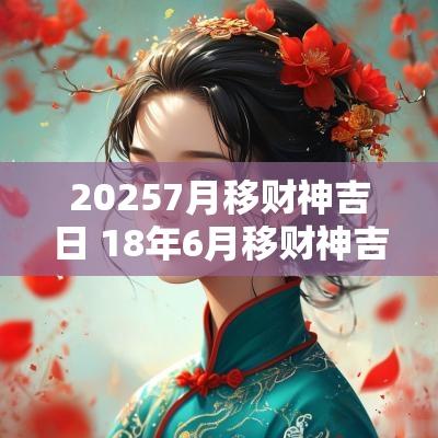 20257月移财神吉日 18年6月移财神吉日