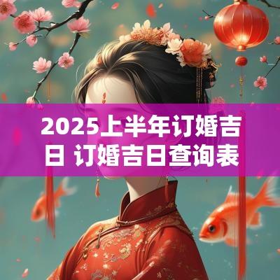 2025上半年订婚吉日 订婚吉日查询表最新2025