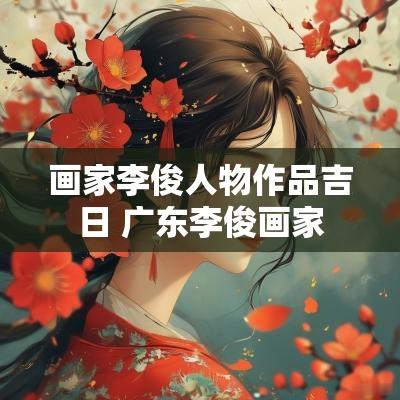 画家李俊人物作品吉日 广东李俊画家
