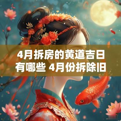 4月拆房的黄道吉日有哪些 4月份拆除旧房子的吉日