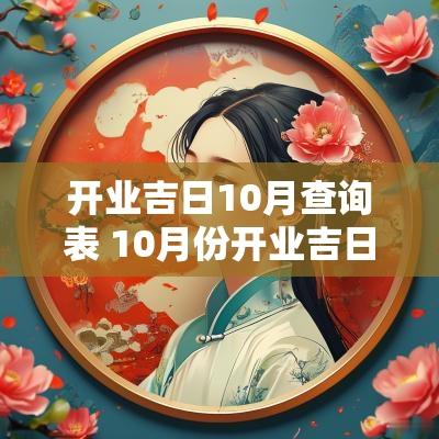 开业吉日10月查询表 10月份开业吉日一览表