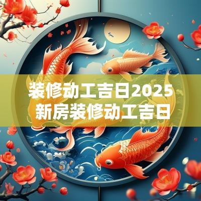 装修动工吉日2025 新房装修动工吉日2025