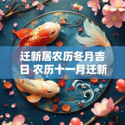迁新居农历冬月吉日 农历十一月迁新居吉日