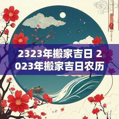 2323年搬家吉日 2025年搬家吉日农历