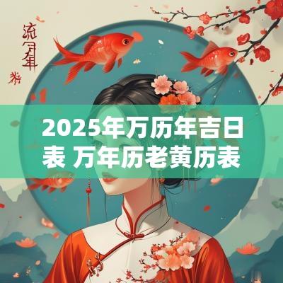 2025年万历年吉日表 万年历老黄历表