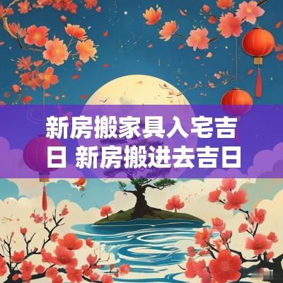 新房搬家具入宅吉日 新房搬进去吉日怎么选