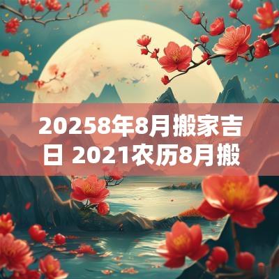 20258年8月搬家吉日 2025农历8月搬家吉日