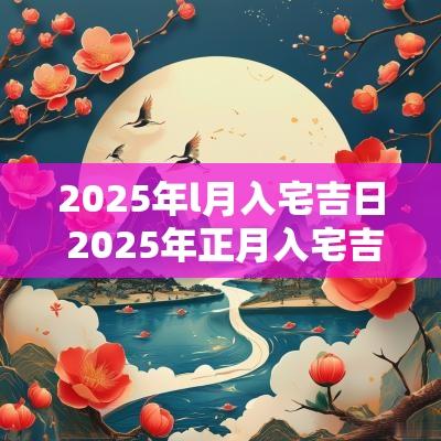 2025年l月入宅吉日 2025年正月入宅吉日