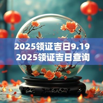 2025领证吉日9.19 2025领证吉日查询官网