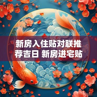 新房入住贴对联推荐吉日 新房进宅贴什么对联
