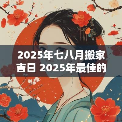 2025年七八月搬家吉日 2025年最佳的搬家吉日一览表