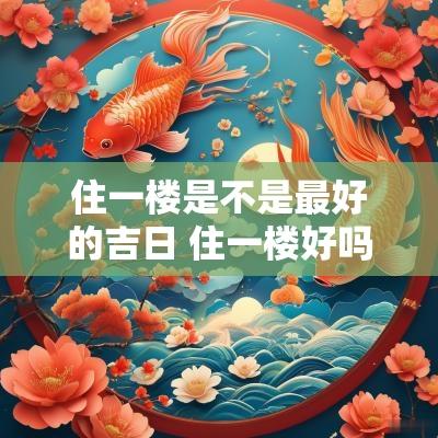 住一楼是不是最好的吉日 住一楼好吗玄学