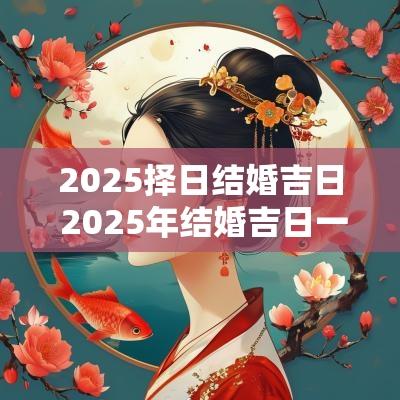 2025择日结婚吉日 2025年结婚吉日一览表