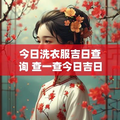 今日洗衣服吉日查询 查一查今日吉日查询