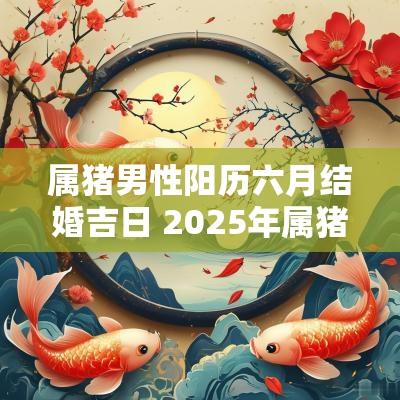 属猪男性阳历六月结婚吉日 2025年属猪男订婚吉日