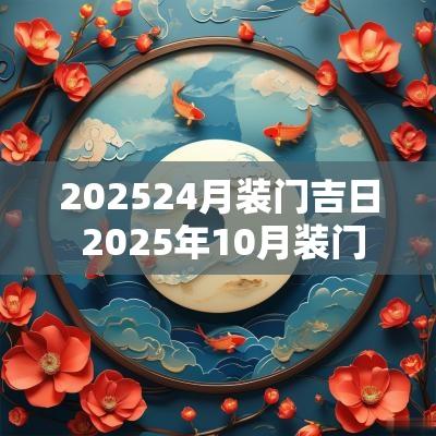 202524月装门吉日 2025年10月装门吉日