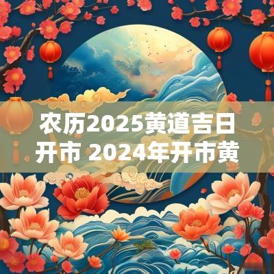 农历2025黄道吉日开市 2025年开市黄道吉日一览表