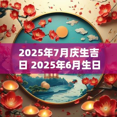 2025年7月庆生吉日 2025年6月生日宴吉日