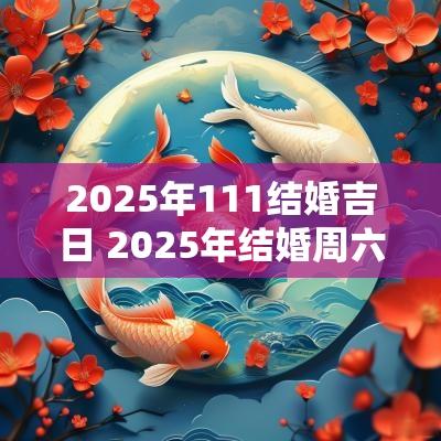2025年111结婚吉日 2025年结婚周六周日吉日一览表