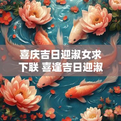 喜庆吉日迎淑女求下联 喜逢吉日迎淑女求下联