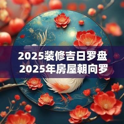 2025装修吉日罗盘 2025年房屋朝向罗盘
