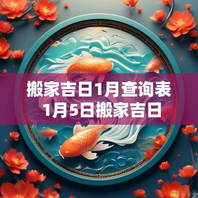 搬家吉日1月查询表 1月5日搬家吉日