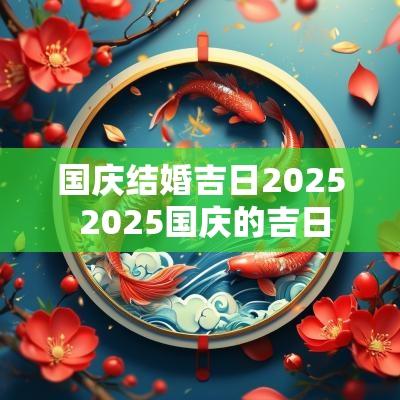 国庆结婚吉日2025 2025国庆的吉日