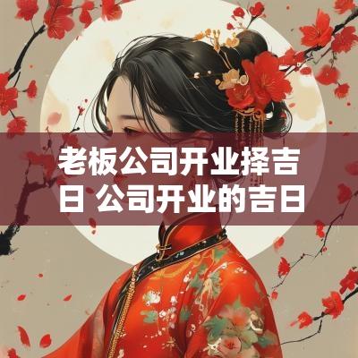 老板公司开业择吉日 公司开业的吉日怎么查找
