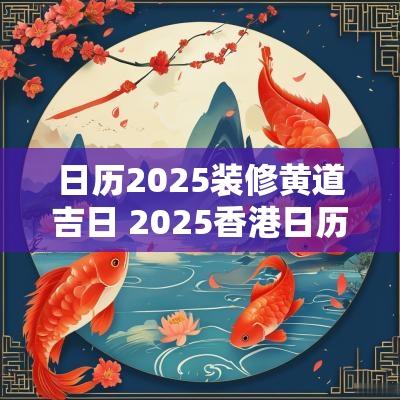 日历2025装修黄道吉日 2025香港日历黄道吉日