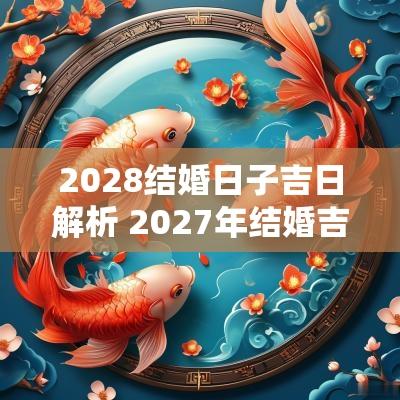 2028结婚日子吉日解析 2027年结婚吉日