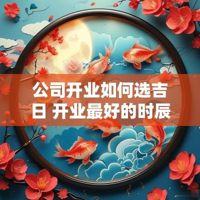 公司开业如何选吉日 开业最好的时辰吉日