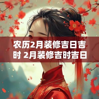 农历2月装修吉日吉时 2月装修吉时吉日查询