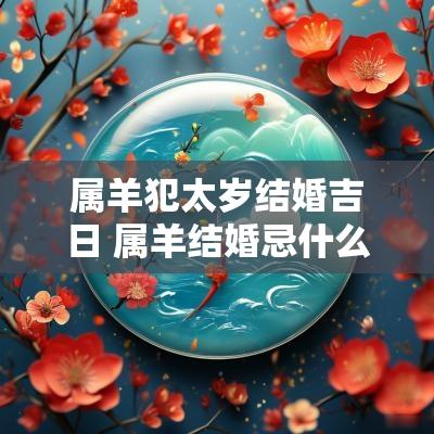 属羊犯太岁结婚吉日 属羊结婚忌什么属相伴郎