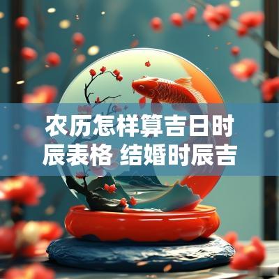 农历怎样算吉日时辰表格 结婚时辰吉日查询一览表