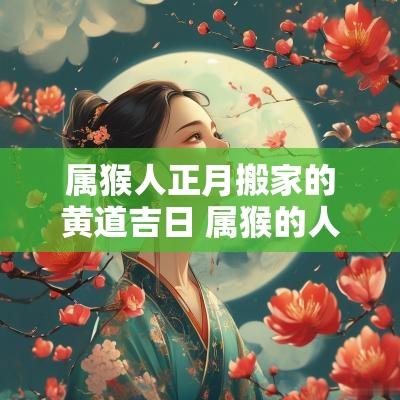 属猴人正月搬家的黄道吉日 属猴的人阳历十一月搬家吉日