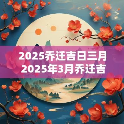 2025乔迁吉日三月 2025年3月乔迁吉日有哪几天