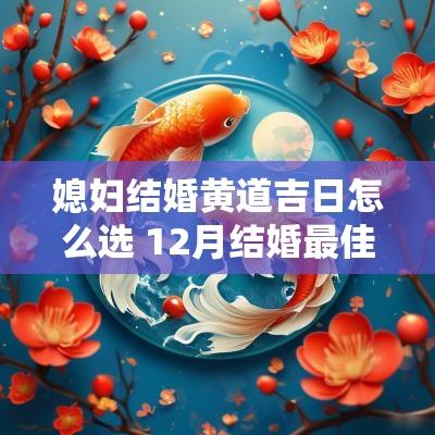 媳妇结婚黄道吉日怎么选 12月结婚最佳黄道吉日