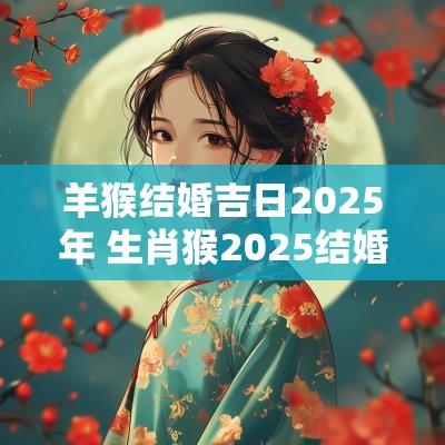 羊猴结婚吉日2025年 生肖猴2025结婚吉日