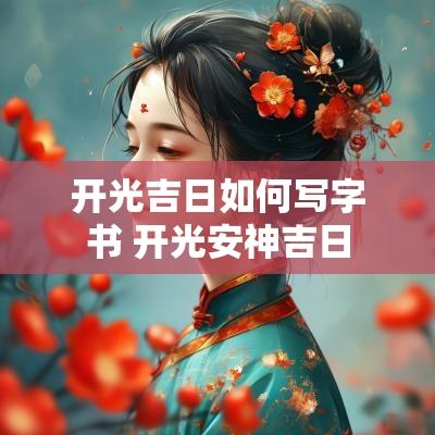 开光吉日如何写字书 开光安神吉日